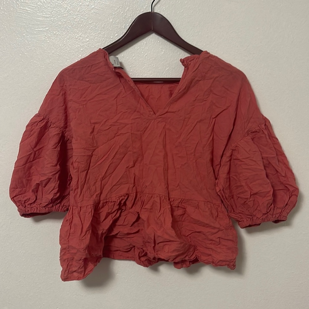 A New Day Bell Sleeved Blush Blouse